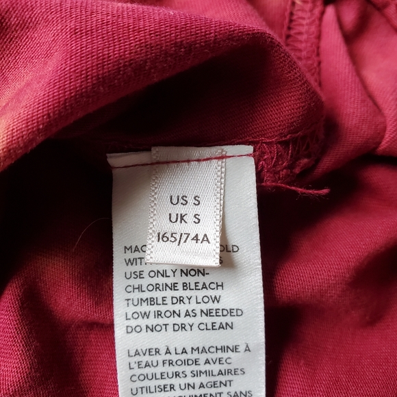 Free People Tie Dye Cotton Tunic Long Sleeve T-Shirt, S Brown Red Go… - Picture 10 of 11